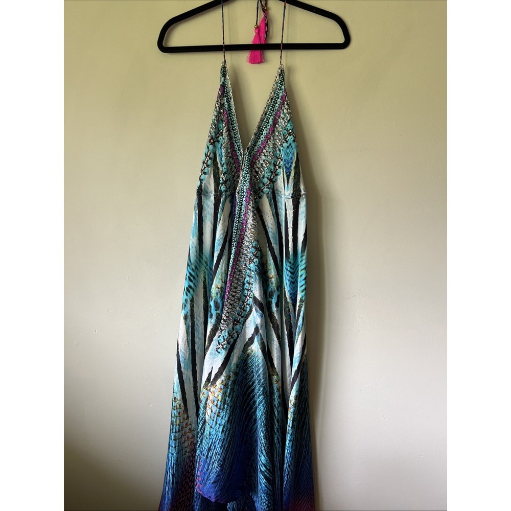 True Colors by La Moda Clothing Animal Print High-Low Maxi Dress Size S/M Luxury